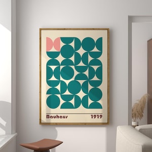 Bauhaus Exhibition Poster: Geometric Art Print (Digital Download)