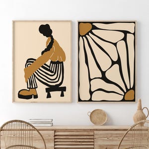 Lot de 2 impressions Matisse, impression Henri Matisse Ensemble de 2, affiche du marché aux fleurs de Matisse, impression numérique Matisse, impression botanique, ensemble Matisse