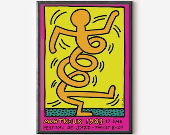 Keith Haring Exhibition Poster: Famous Artists Print (Digital Download)