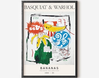 Basquiat & Warhol Exhibition Poster: Pop Art Print (Digital Download)