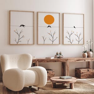Tryptic Wall Art, Minimalist Art Prints, Printable Wall Art, Scandinavian Design, Home Decor, Set of 3 Prints, Triptych Wall Art