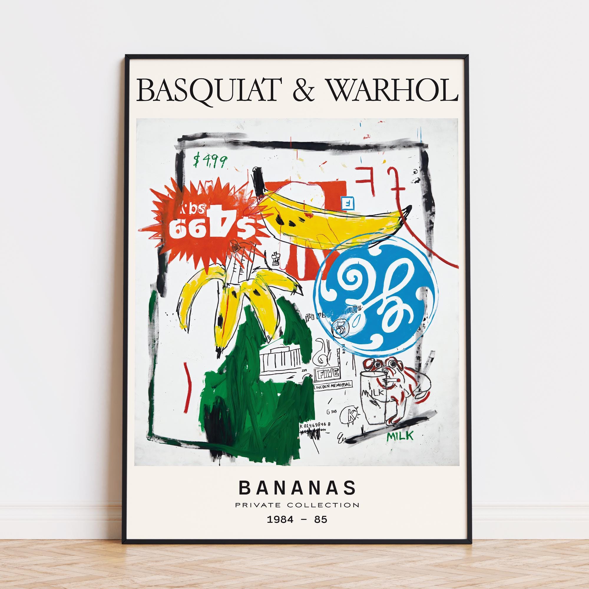 Basquiat & Warhol Exhibition Poster: Pop Art Print (digital