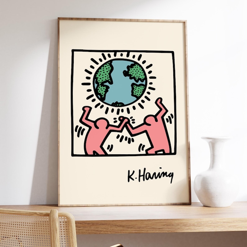 Keith Haring Exhibition Poster: Famous Artists Printable Wall Art (Digital Download) image 2