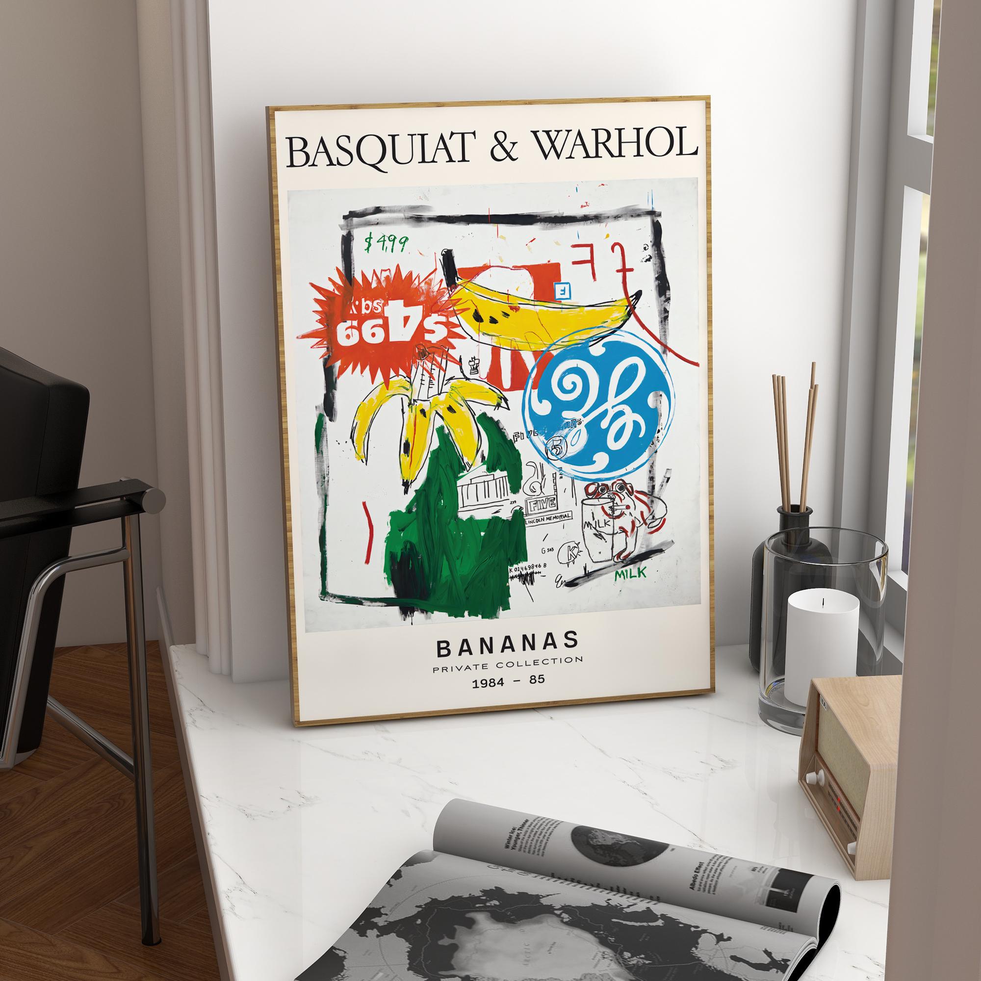 バスキア＆ウォーホル展ポスター：ポップアートプリント（デジタル 