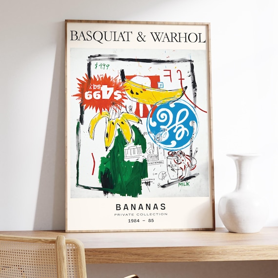 Basquiat & Warhol Exhibition Poster: Pop Art Print (digital