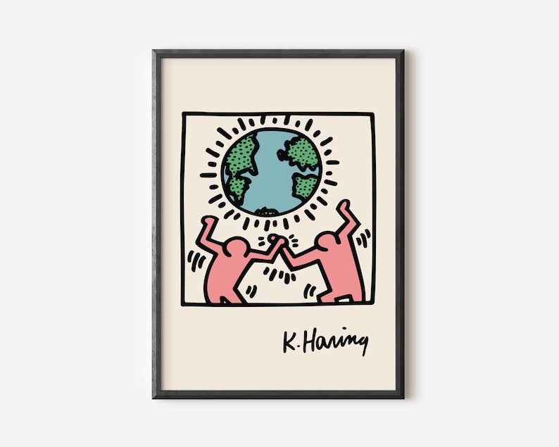 Keith Haring Exhibition Poster: Famous Artists Printable Wall Art (Digital Download) image 1