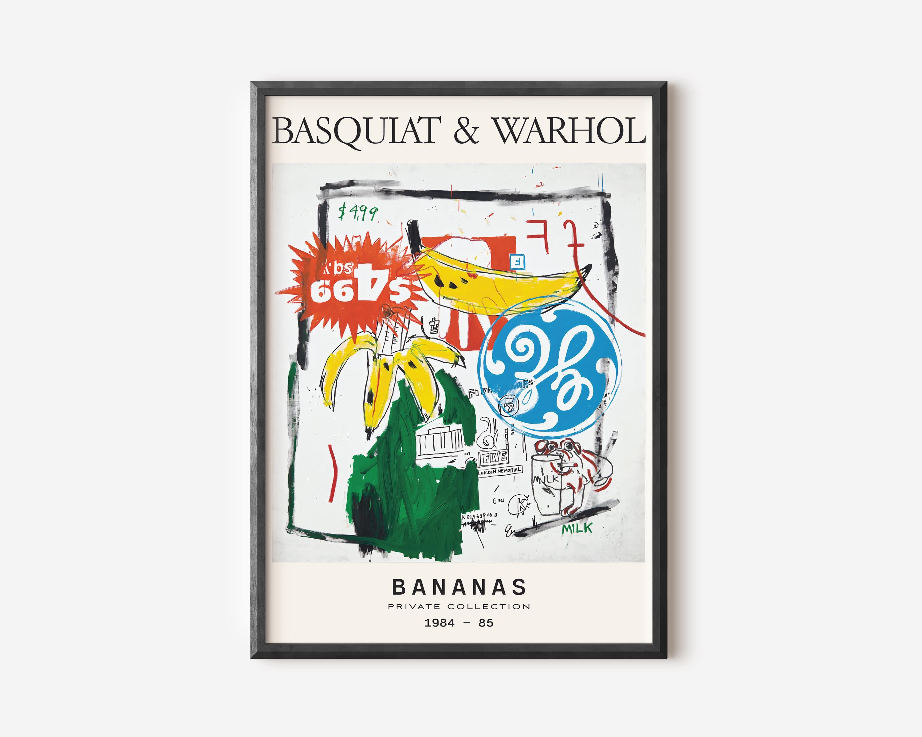 Basquiat & Warhol Exhibition Poster: Pop Art Print (digital