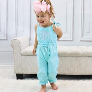 Girls Summer Clothes Toddler Girl Romper Monogrammed Girls Jumpsuit