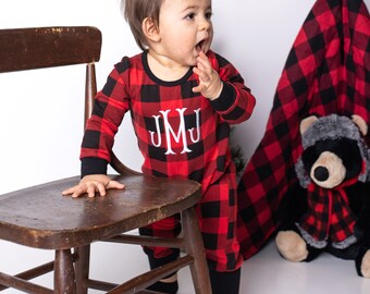 buffalo plaid romper
