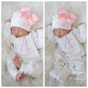 Baby Girl Coming Home Outfit Baby Girl Clothes Newborn Girl Coming Home Outfit Baby Girl Romper Newborn Girl Clothes Baby Girl Gift image 1