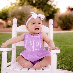 Baby Girl Summer Outfit, Baby Girl Summer Clothes, Baby Girl Summer Romper, Summer Bubble, Monogrammed Outfit, Toddler Girl Clothes