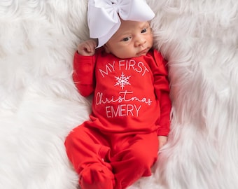 My First Christmas Outfit Baby First Christmas Outfit, Christmas Outfit For Baby Girl Baby Girl Clothes Baby Girl Outfit Gift For Baby Girl
