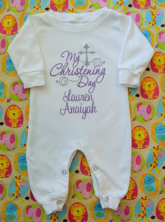 Items similar to Baby Girl Christening Outfit Baby Girl Baptismal