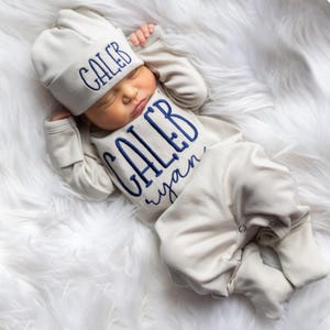 Baby Boy Coming Home Outfit Gift for Baby Boy Newborn Baby  Boy Clothes Newborn Hats Personalized Newborn Custom Outfit Newborn
