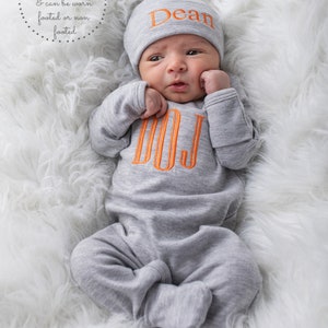 Newborn Boy Clothes, Newborn Boy Coming Home Outfit, Hello World Outfit, Personalized Newborn Outfit, Newborn Boy Outfit, Baby Boy Gift