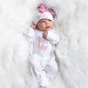 Baby Girl Coming Home Outfit Baby Girl Clothes Newborn Girl Coming Home Outfit Baby Shower Gift Newborn Girl Clothes Baby Girl Gift