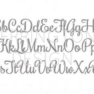 May include: A set of uppercase and lowercase letters in a cursive font. The letters are in gray and are arranged in three rows.