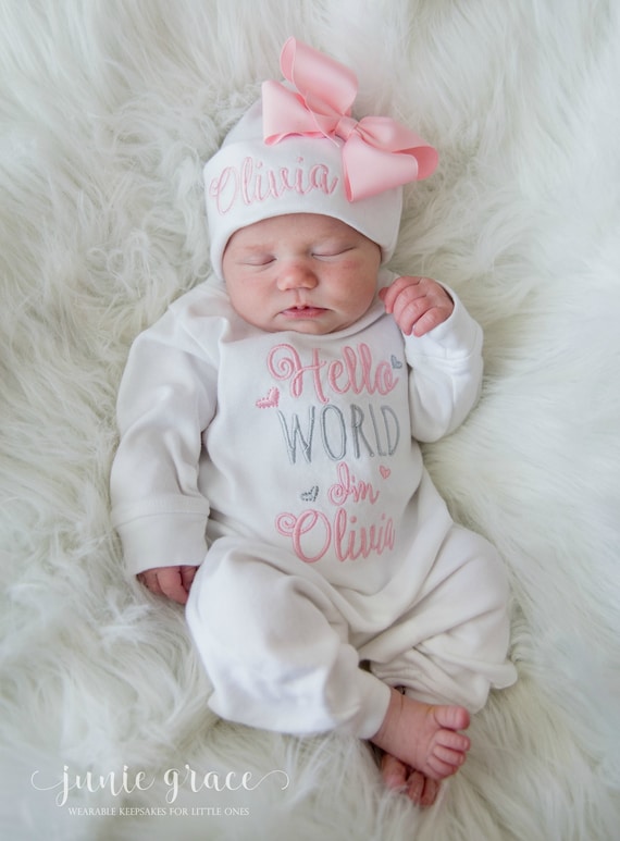 baby girl welcome home outfit
