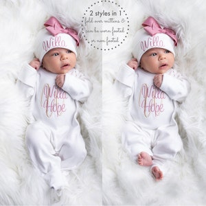 Baby Girl Gift Baby Girl Clothes Baby Girl Coming Home Outfit Baby Girl  Personalized Gift Newborn Girl Clothes Baby Shower Gift 