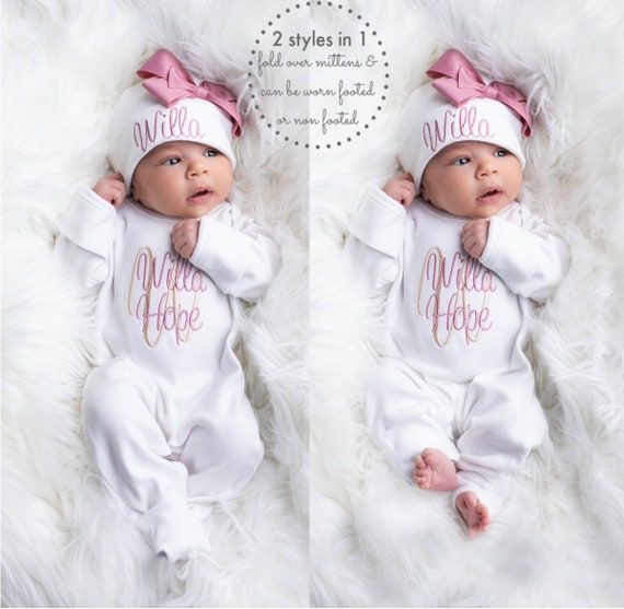 Baby Girl Clothes Baby Girl Coming Home Outfit Baby Girl Gift Personalized Baby  Girl Outfit Baby Girl Personalized Baby Girl Gift 