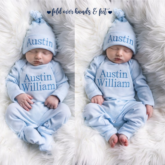 Newborn baby boy store blue outfit