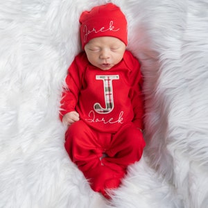 Newborn Boy Clothes Newborn Boy Coming Home Outfit Baby Boy Gift Newborn Boy Outfit Christmas Outfit Newborn Hat Newborn Gift Christmas Gift