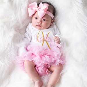Baby Girl Gift Baby Girl Clothes Baby Girl Coming Home Outfit  Baby Girl Personalized Gift Newborn Girl Clothes Baby Shower Gift