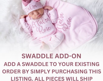 Swaddle Add - On For Current Orders Only - Pink Name Design