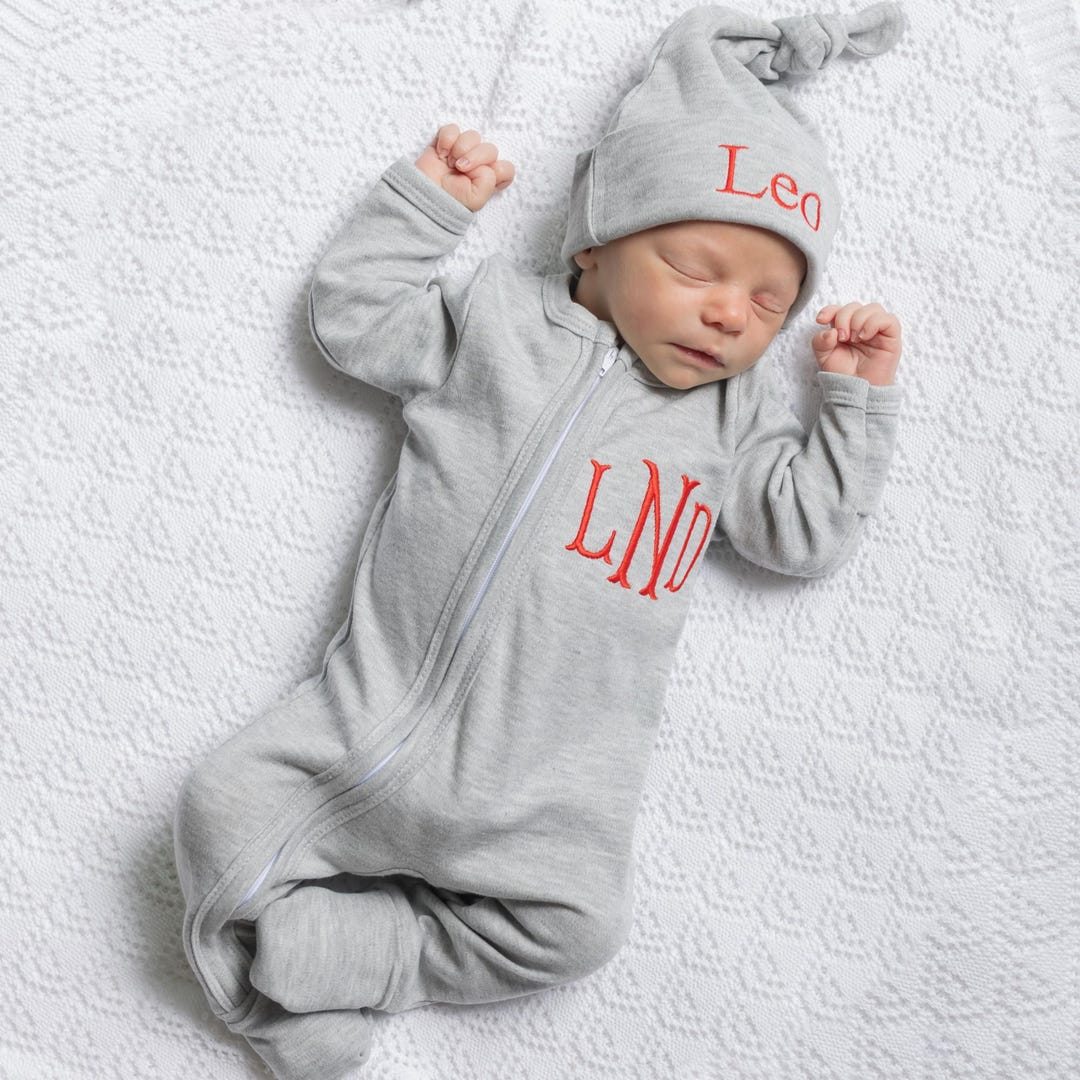 Newborn Boy Coming Home Outfit Embroidered Baby Clothes Outfit With ...