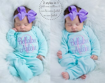 Baby Girl Coming Home Outfit Baby Girl Clothes Newborn Girl Coming Home Outfit Baby Girl Gift Newborn Girl Clothes Newborn Headband