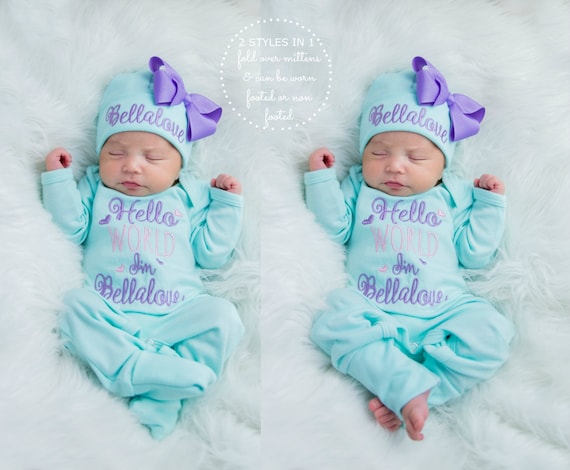 Baby Girl Clothes Baby Girl Coming Home Outfit Baby Girl Gift Personalized Baby  Girl Outfit Baby Girl Personalized Baby Girl Gift 