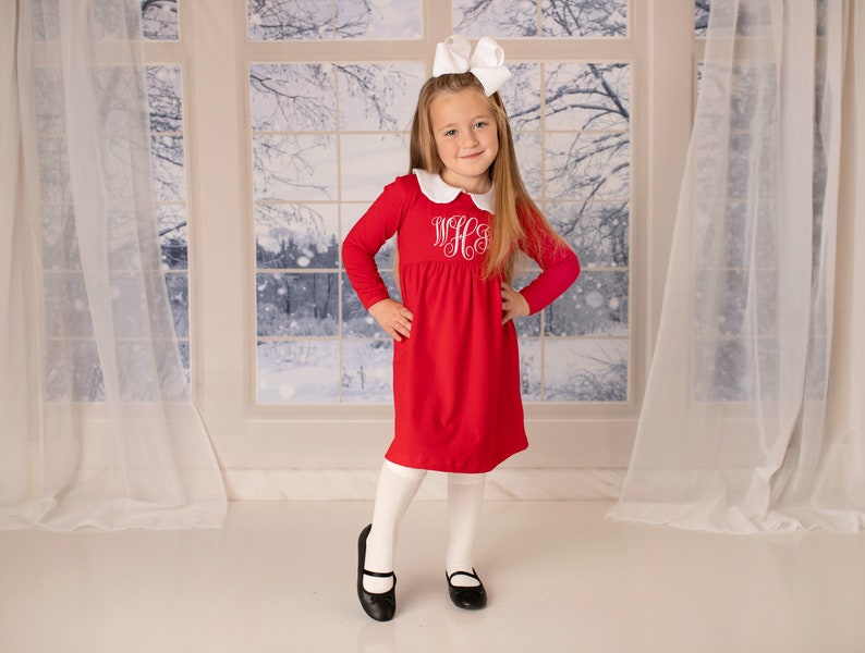 Girls Christmas Dress Monogrammed Christmas Dress Infants Christmas Dress Girls Holiday Dress Monogrammed Dress
