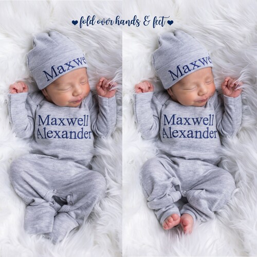 Baby Boy Coming Home Outfit Monogrammed Baby Boy Prince Etsy