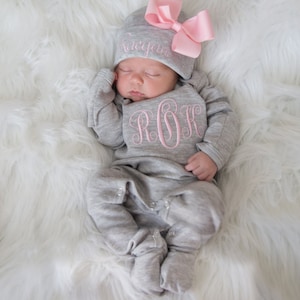 Newborn Girl Clothes Newborn Girl Home Outfit Newborn Girl Gift Personalized Baby Girl Gift Personalized Baby Girl Clothes