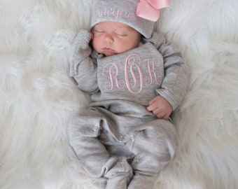 Newborn Girl Clothes Newborn Girl Home Outfit Newborn Girl Gift Personalized Baby Girl Gift Personalized Baby Girl Clothes