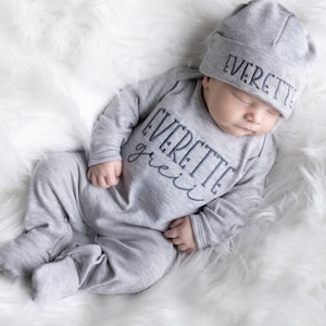 Baby Boy Clothes, Baby Boy Coming Home Outfit, Baby Shower Gift, Gift for Baby Boy, Personalized Baby Gift, Newborn Outfit Hospital Outfit