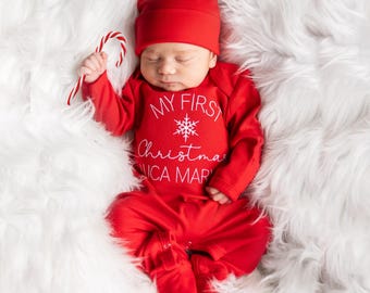 My First Christmas Outfit Baby First Christmas Outfit, Baby Boy Clothes Baby Boy Coming Home Outfit Baby Boy Gift Christmas Gift for baby