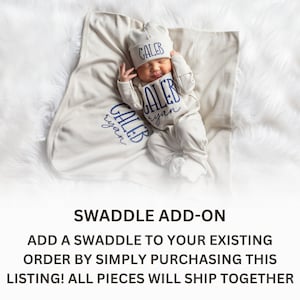 Matching Swaddle For Current Orders Only - Sandstone Theodore Font