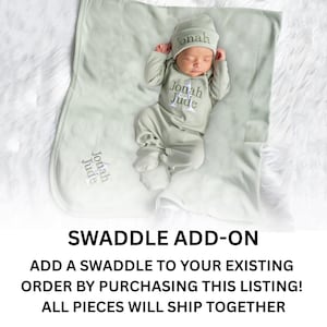 Matching Swaddle For Current Orders Only - Sage Name and Initial