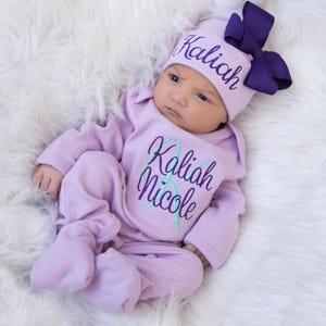 Tenue de retour à la maison pour bébé fille Vêtements pour bébé fille Nouveau-né Tenue de retour à la maison pour fille nouveau-né Barboteuse pour bébé fille Vêtements pour nouveau-né fille Cadeau pour bébé fille
