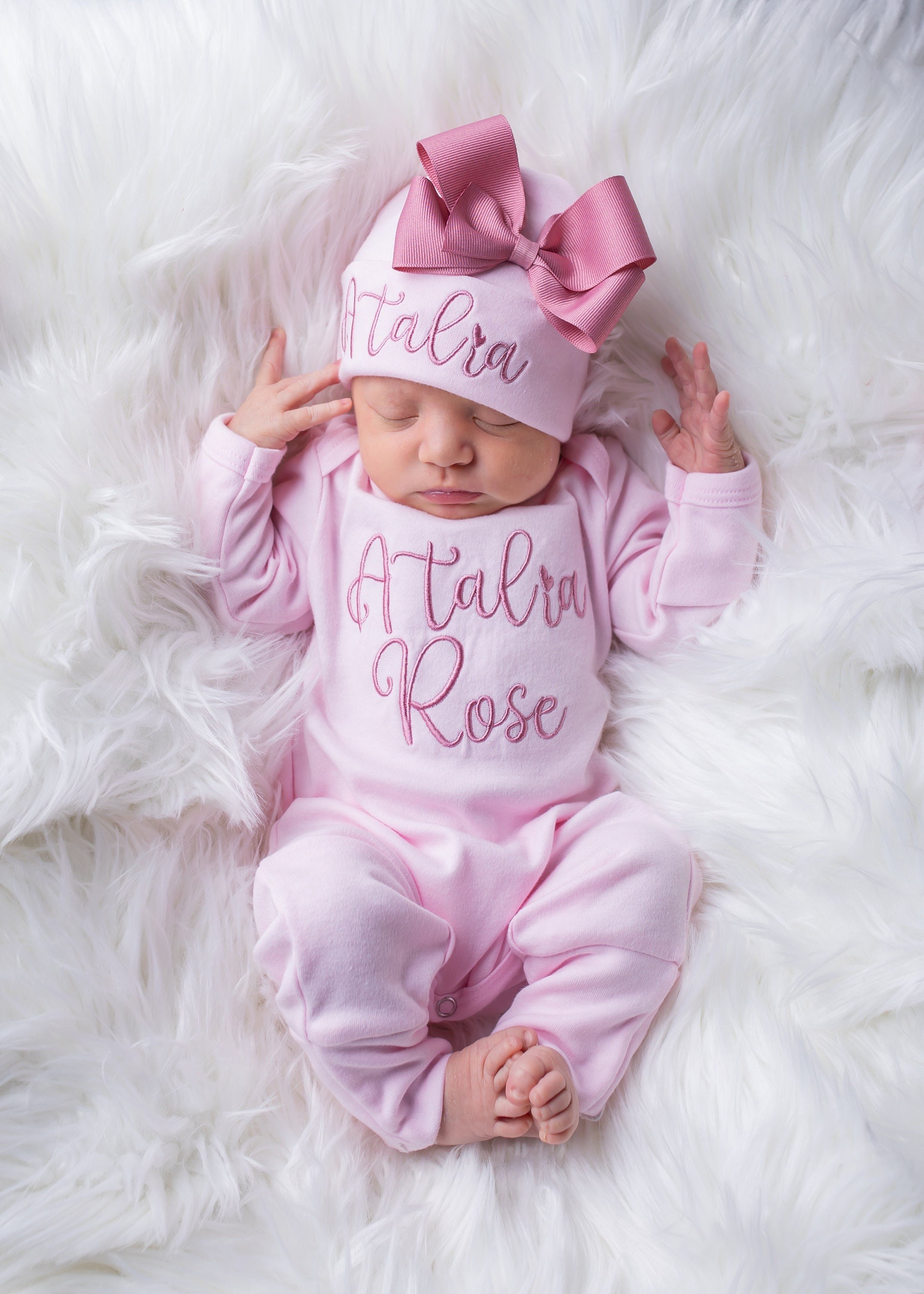 Baby Girl Coming Home Outfit Baby Girl Clothes Personalized Baby