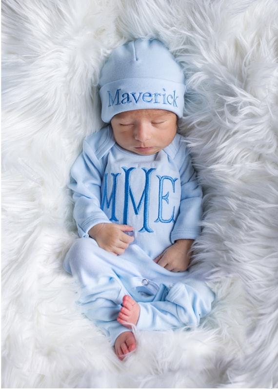 Monogrammed baby cheap boy clothes