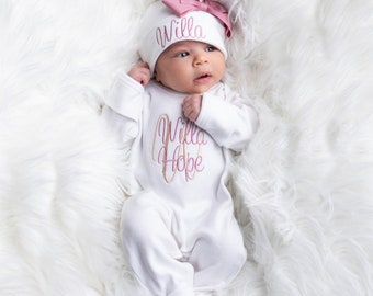 Baby Girl Coming Home Outfit Baby Girl Clothes Newborn Girl Coming Home Outfit Baby Girl Romper Newborn Girl Clothes Baby Girl Gift