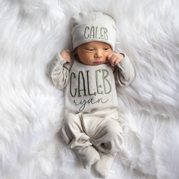 Baby Boy Clothes, Baby Boy Coming Home Outfit, Baby Boy Gift, Personalized Baby Boy Outfit, Newborn Boy Outfit, Custom Baby Boy Outfit TF SS