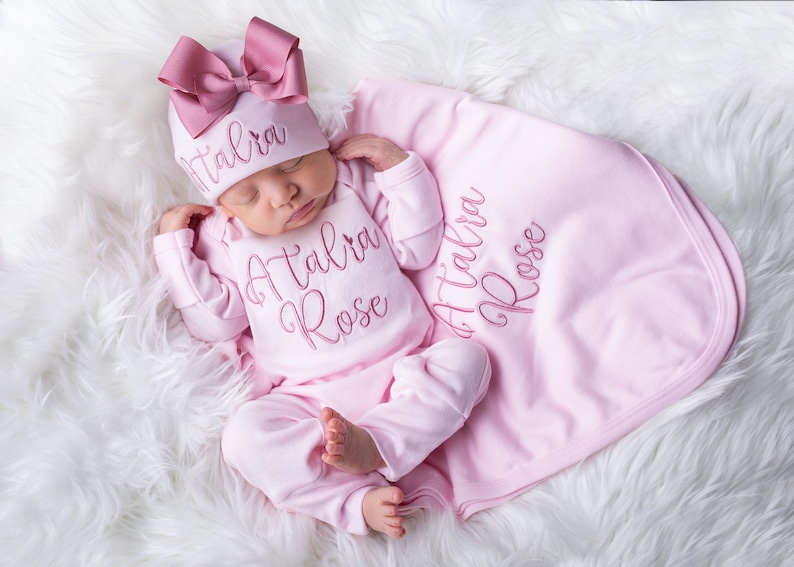 Baby Girl Coming Home Outfit Baby Girl Clothes Personalized Etsy