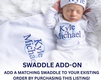 Matching Swaddle For Current Orders Only - White Swaddle Blanket