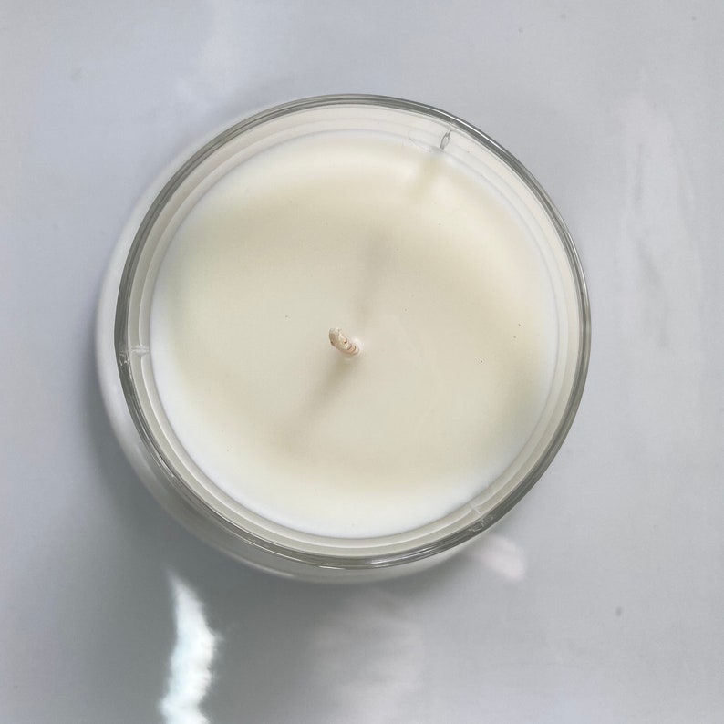Sweet Basil Lemon Essential Oil /& Coconut Wax Candle In Waterford Crystal