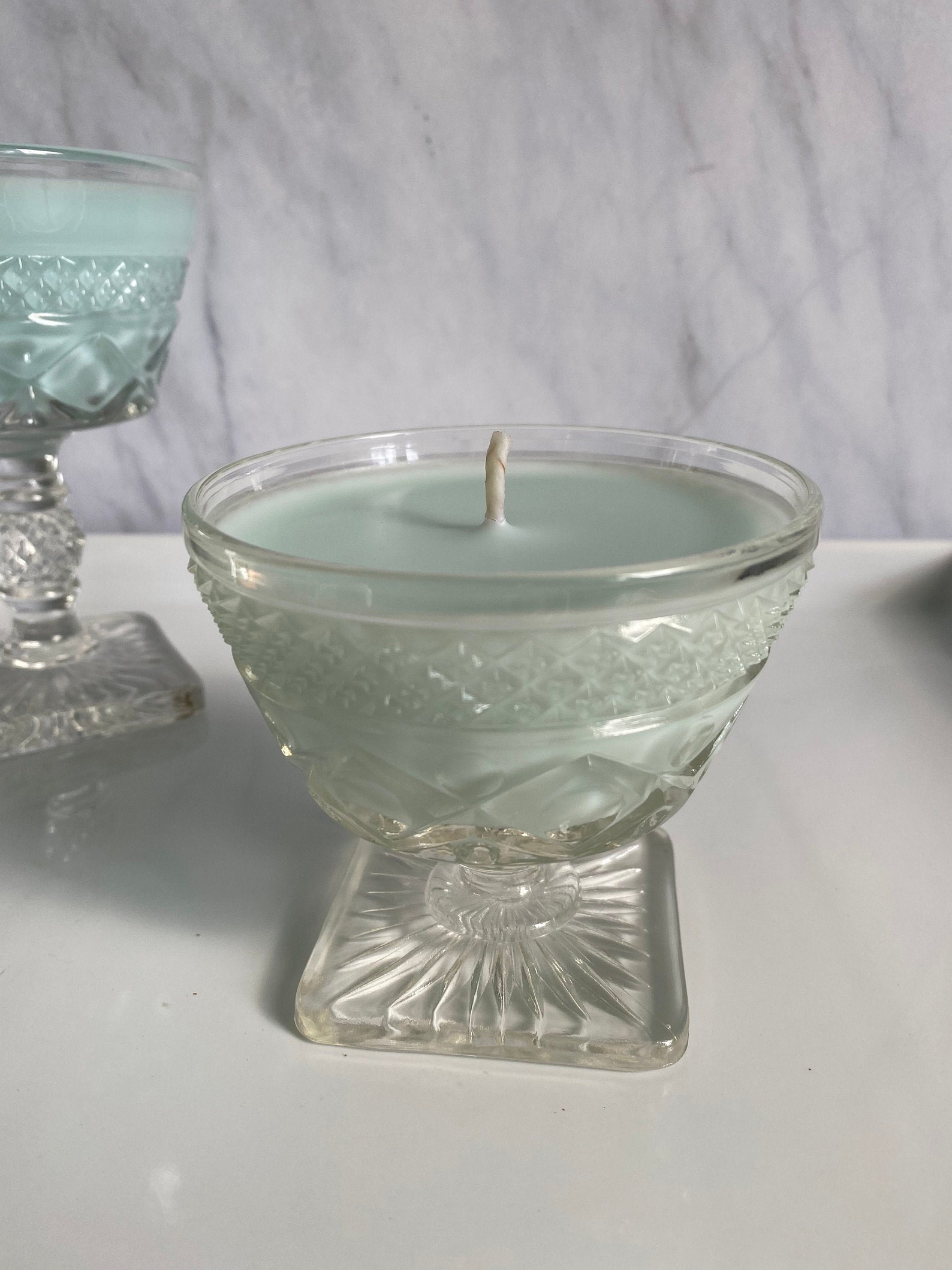 French Lavender Pale Duck Egg Blue Coconut Wax Candle In Etsy