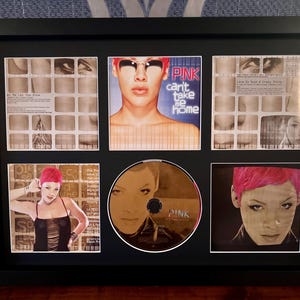 Pink | Can&#39;t Take Me Home | Retro Mounted CD Wall Display | Frame Not Included |