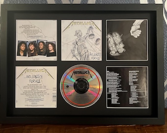 Metallica | And Justice For All | Retro Mounted CD Wall Display | Frame Not Included |